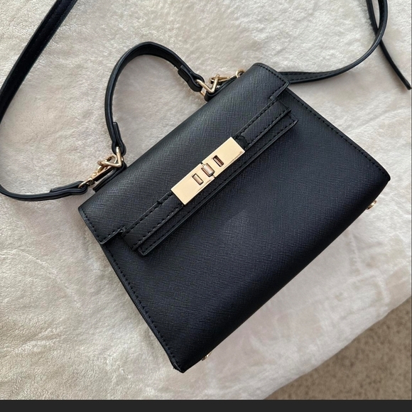 Handbags - Structured Black Crossbody Purse